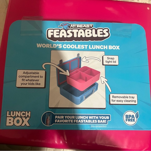 Mr. Beast Feastables Blue Lunch Box - Picture 2 of 2